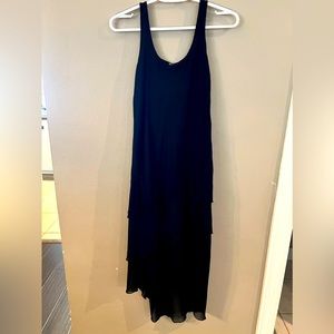 Kenzie Black tiered maxi tank dress in XS